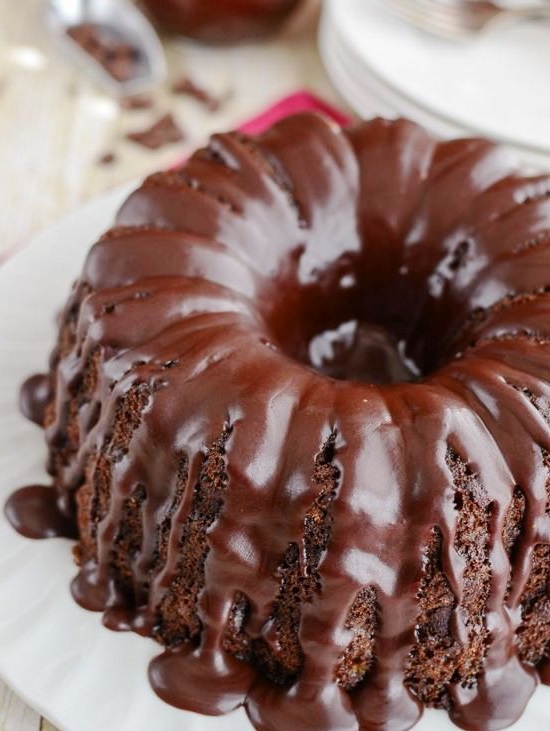 Triple Chocolate Pound Cake With Ganache Glaze Recipes 